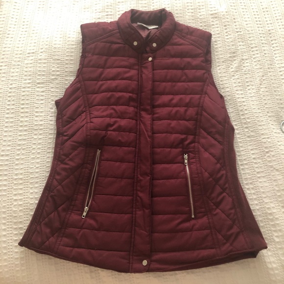 Maroon Puffer Vest - Picture 1 of 3